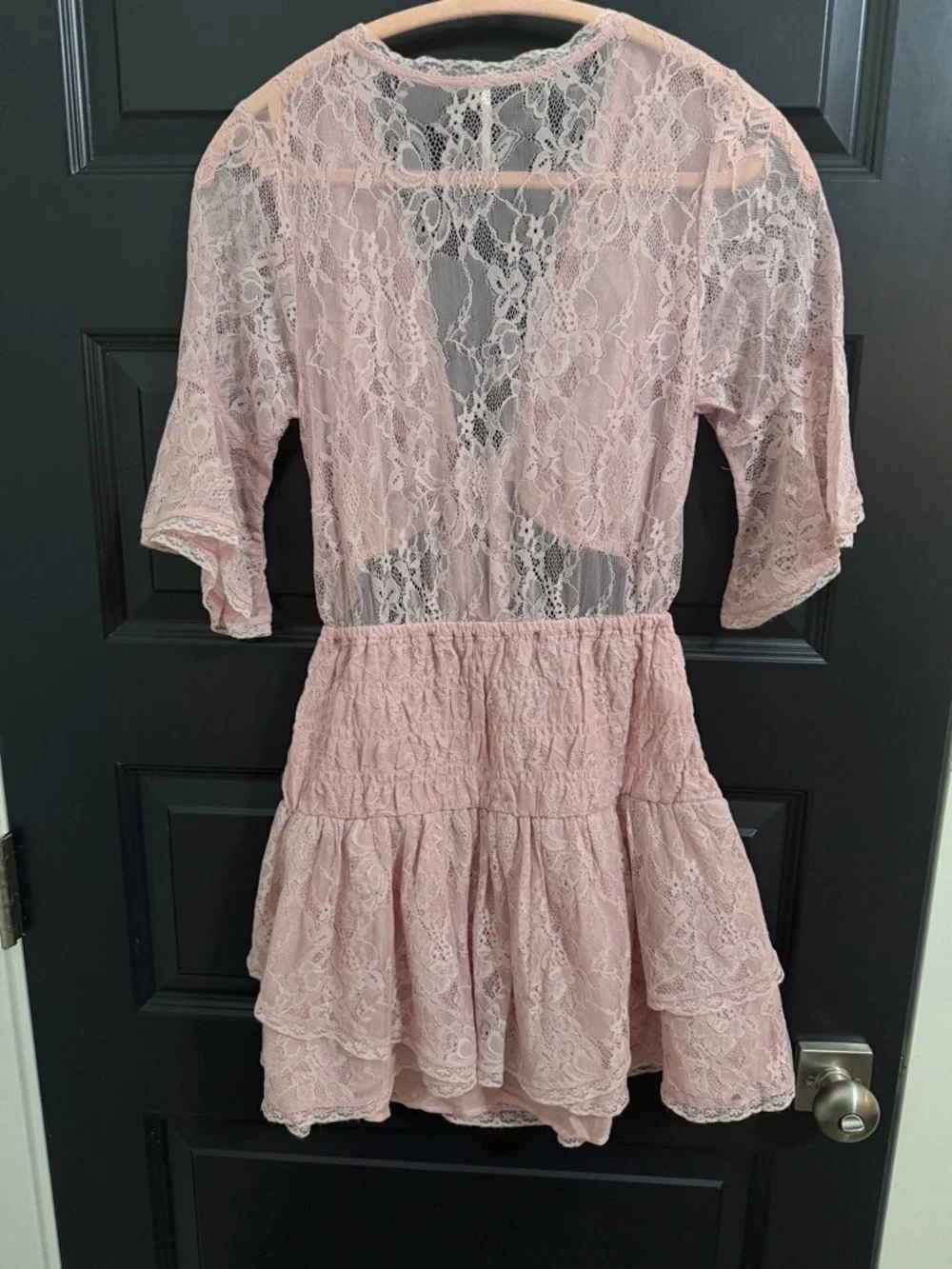 NWOT Free People, Lala Lace Mini Dress, Various Sizes in Pink Dawn